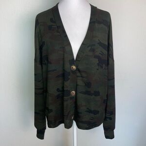 Social Standard by Sanctuary Camo Camouflage Button Down Cardigan